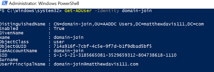 get-aduser with PowerShell