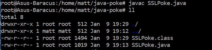 Running javac with the class file output