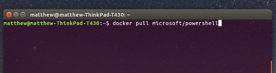 download the powershell image from docker hub