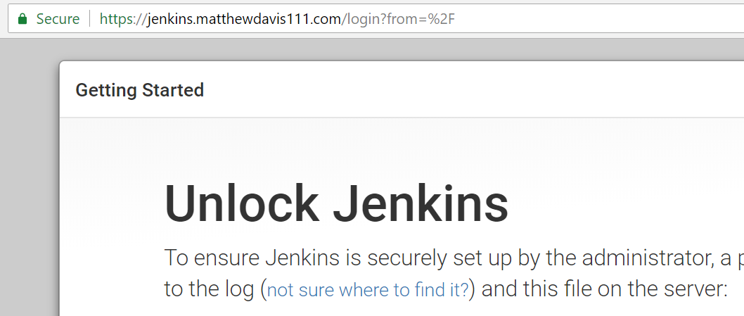 Jenkins running locally with a trusted certificate