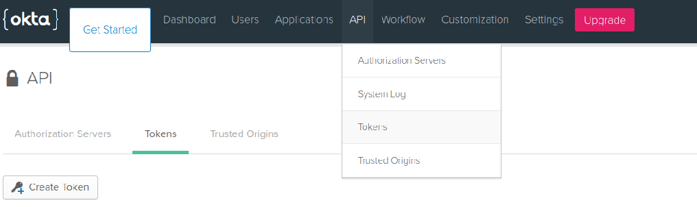Create API token in portal