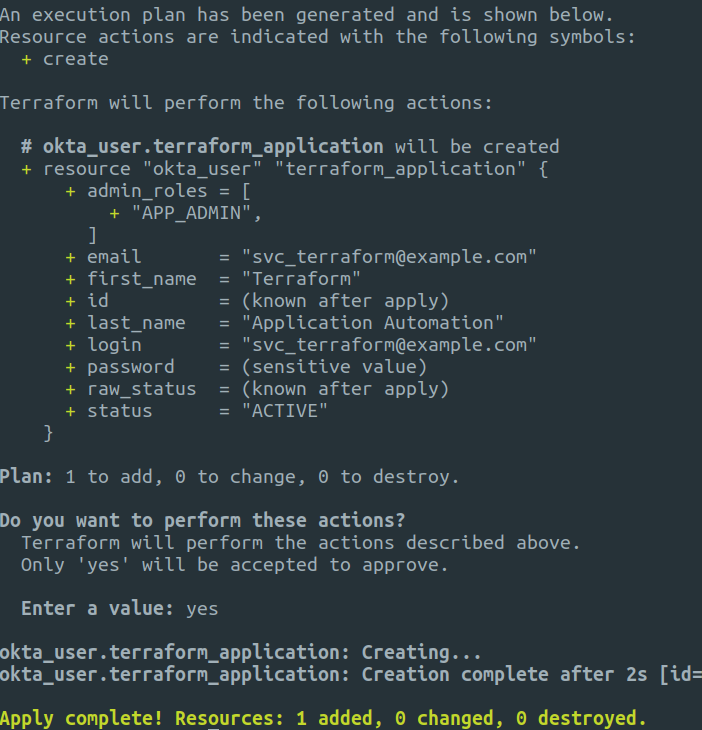 Terraform init