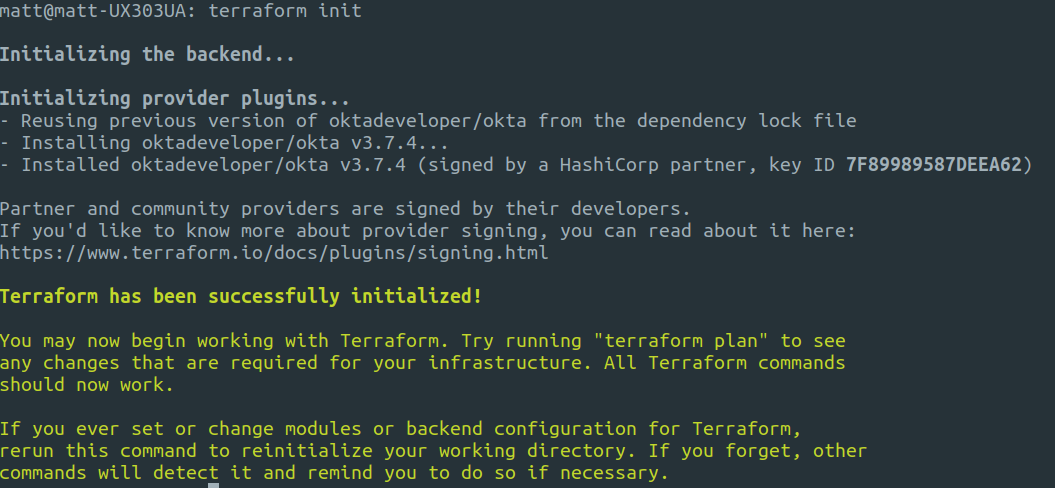 Terraform init